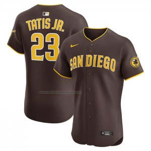 Camiseta Beisbol Hombre San Diego Padres Fernando Tatis Jr Segunda Elite Marron Camiseta Beisbol Hombre San Diego Padres Fernando Tatis Jr Segunda Elite Marron