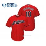 Camiseta Beisbol Hombre Cleveland Indians Edwin Encarnacion Cool Base Majestic Alternato 2019 Rojo