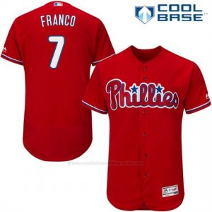 Camiseta Beisbol Hombre Philadelphia Phillies Randy Maikel Franco Autentico Coleccion Scarlet Cool Base Jugador