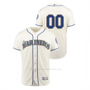 Camiseta Beisbol Hombre Seattle Mariners Personalizada Hispanic Heritage Flex Base Crema