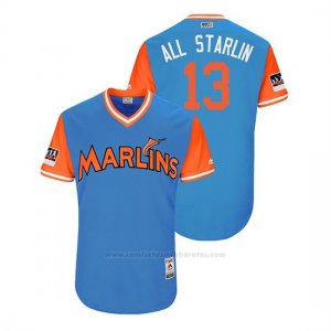 Camiseta Beisbol Hombre Miami Marlins Starlin Castro 2018 Llws Players Weekend All Starlin Light Toronto Blue Jays