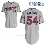 Camiseta Beisbol Hombre Minnesota Twins Ervin Santana 54 Gris Cool Base