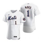 Camiseta Beisbol Hombre New York Mets Jeff Mcneil Autentico Primera Blanco