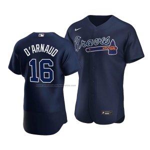 Camiseta Beisbol Hombre Atlanta Braves Travis D'arnaud Alterno Autentico Azul