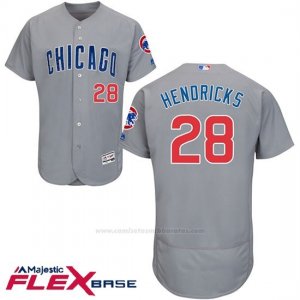 Camiseta Beisbol Hombre Chicago Cubs 28 Kyle Hendricks Gris Flex Base