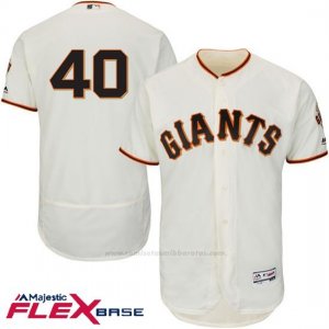 Camiseta Beisbol Hombre San Francisco Giants Madison Bumgarner Crema Flex Base Autentico Coleccion
