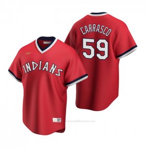 Camiseta Beisbol Hombre Cleveland Indians Carlos Carrasco Cooperstown Collection Road Rojo