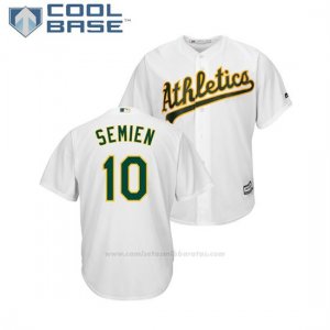 Camiseta Beisbol Hombre Oakland Athletics Marcus Semien Cool Base 1ª Blanco