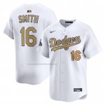 Camiseta Beisbol Hombre Los Angeles Dodgers Will Smith 2025 Gold Collection Limited Blanco