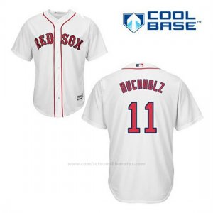 Camiseta Beisbol Hombre Boston Red Sox 11 Clay Buchholz Blanco 1ª Cool Base