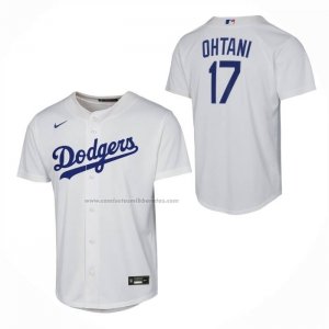 Camiseta Beisbol Nino Los Angeles Dodgers Shohei Ohtani Primera Replica Blanco