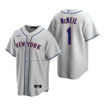 Camiseta Beisbol Hombre New York Mets Jeff Mcneil 1 Replica Road Gris