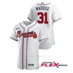 Camiseta Beisbol Hombre Atlanta Braves Greg Maddux Autentico Nike Blanco