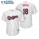 Camiseta Beisbol Hombre Los Angeles Dodgers 2017 Estrellas y Rayas Kenta Maeda Blanco Cool Base