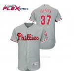 Camiseta Beisbol Hombre Philadelphia Phillies Odubel Herrera 150th Aniversario Patch Flex Base Gris