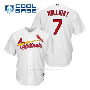 Camiseta Beisbol Hombre St. Louis Cardinals Matt Holliday 7 Blanco 1ª Cool Base