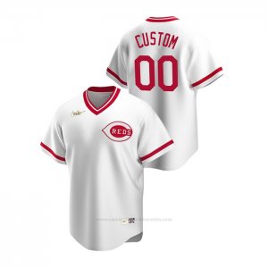 Camiseta Beisbol Hombre Cincinnati Reds Personalizada Cooperstown Collection Primera Blanco