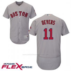 Camiseta Beisbol Hombre Boston Red Sox Rafael Devers Gris Flex Base