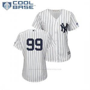 Camiseta Beisbol Mujer New York Yankees Aaron Judge Cool Base 1ª Blanco
