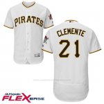 Camiseta Beisbol Hombre Pittsburgh Pirates Roberto Clemente Blanco Flex Base