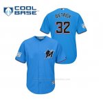 Camiseta Beisbol Hombre Miami Marlins Derek Dietrich 2019 Entrenamiento de Primavera Cool Base Azul