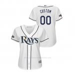 Camiseta Beisbol Mujer Tampa Bay Rays Personalizada 2019 Postseason Cool Base Blanco