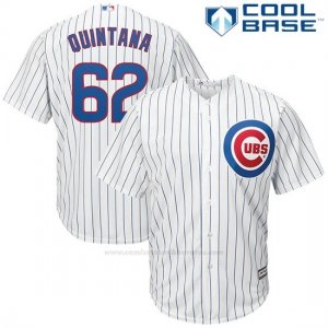 Camiseta Beisbol Hombre Chicago Cubs 62 Jose Quintana Blanco Cool Base