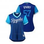 Camiseta Beisbol Mujer Kansas City Royals Glenn Sparkman 2018 Llws Players Weekend Sparky Royal