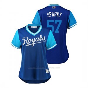 Camiseta Beisbol Mujer Kansas City Royals Glenn Sparkman 2018 Llws Players Weekend Sparky Royal