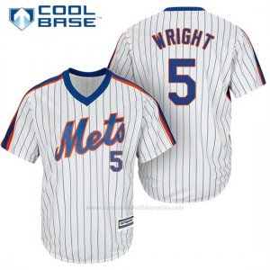Camiseta Beisbol Hombre New York Mets David Wright Coleccion Blanco Cool Base Cooperstown