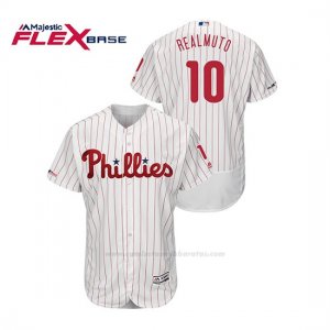 Camiseta Beisbol Hombre Philadelphia Phillies J.t. Realmuto 150th Aniversario Patch Flex Base Blanco