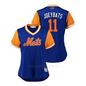 Camiseta Beisbol Mujer New York Mets Jose Bautista 2018 Llws Players Weekend Joeybats Royal
