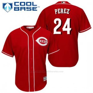 Camiseta Beisbol Hombre Cincinnati Reds Tony Perez 24 Rojo Alterno Cool Base