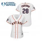 Camiseta Beisbol Mujer Houston Astros Robinson Chirinos 2019 World Series Bound Cool Base Blanco