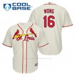 Camiseta Beisbol Hombre St. Louis Cardinals Kolten Wong 16 Crema Alterno Cool Base