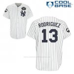 Camiseta Beisbol Hombre New York Yankees Alex Rodriguez 13 Blanco Gms The Boss Cool Base