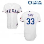 Camiseta Beisbol Hombre Texas Rangers Martin Perez 33 Blanco 1ª Cool Base