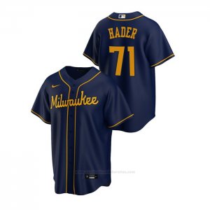 Camiseta Beisbol Hombre Milwaukee Brewers Josh Hader Replica Alterno Azul