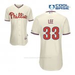 Camiseta Beisbol Hombre Philadelphia Phillies Cliff Lee 33 Crema Alterno Cool Base