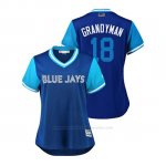 Camiseta Beisbol Mujer Toronto Blue Jays Curtis Granderson 2018 Llws Players Weekend Grandyman Azul