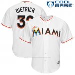 Camiseta Beisbol Hombre Miami Marlins Derek Dietrich Blanco Cool Base
