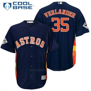 Camiseta Beisbol Hombre Houston Astros 2017 World Series Justin Verlander Azul Cool Base