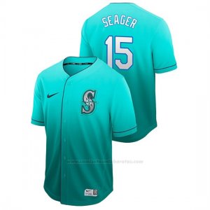 Camiseta Beisbol Hombre Seattle Mariners Kyle Seager Fade Autentico Verde
