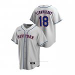 Camiseta Beisbol Hombre New York Mets Darryl Strawberry Replica Road Gris