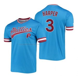 Camiseta Beisbol Hombre Philadelphia Phillies Bryce Harper Cooperstown Collection Stitches Azul