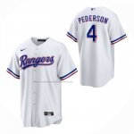Camiseta Beisbol Nino Texas Rangers Joc Pederson Primera Replica Blanco