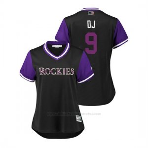 Camiseta Beisbol Mujer Colorado Rockies Dj Lemahieu 2018 Llws Players Weekend Dj Negro