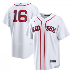 Camiseta Beisbol Hombre Boston Red Sox Jarren Duran Primera Replica Blanco1 Camiseta Beisbol Hombre Boston Red Sox Jarren Duran Primera Replica Blanco1