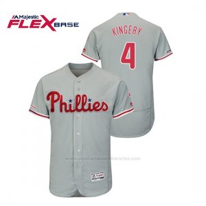 Camiseta Beisbol Hombre Philadelphia Phillies Scott Kingery 150th Aniversario Patch Flex Base Gris