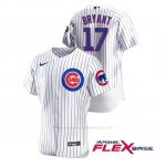 Camiseta Beisbol Hombre Chicago Cubs Kris Bryant Autentico Nike Blanco